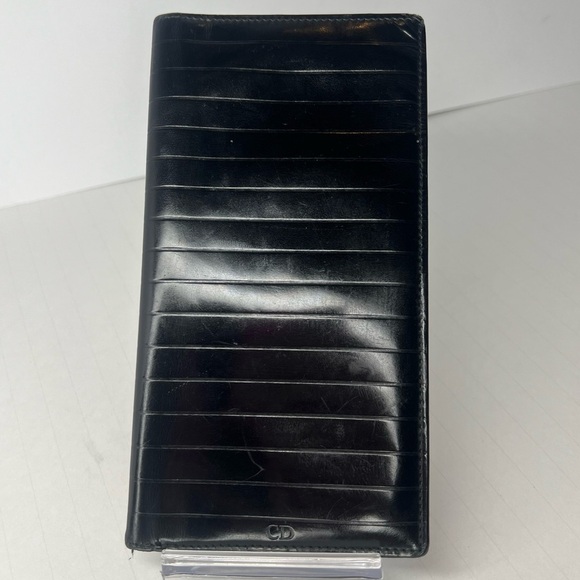 🖤Christian Dior | Vintage Black Bifold Horizontal Quilted Leather Long Wallet🖤 - Picture 1 of 11